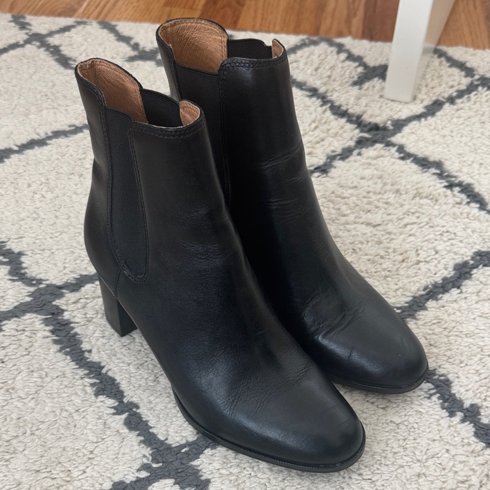 Black Leather Ankle Boots